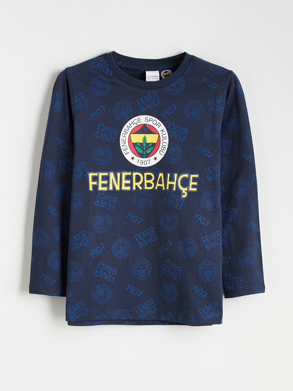 Lacivert Fenerbahçe Baskılı Erkek Çocuk Pijama Üst