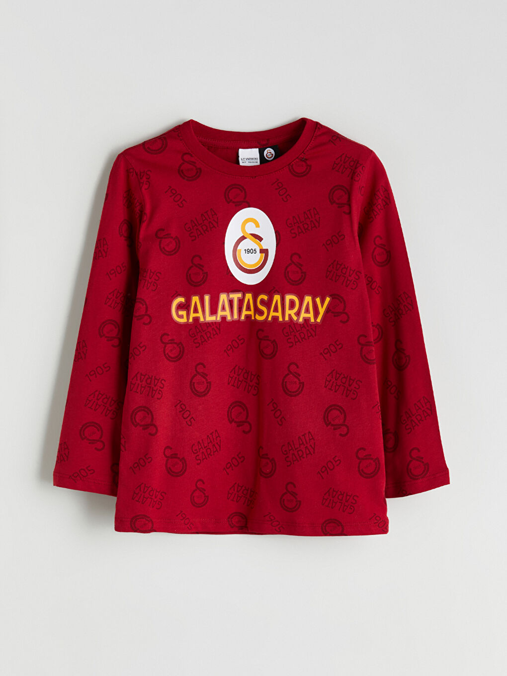 Kırmızı Bisiklet Yaka Galatasaray Baskılı Erkek Çocuk Pijama Takımı-1