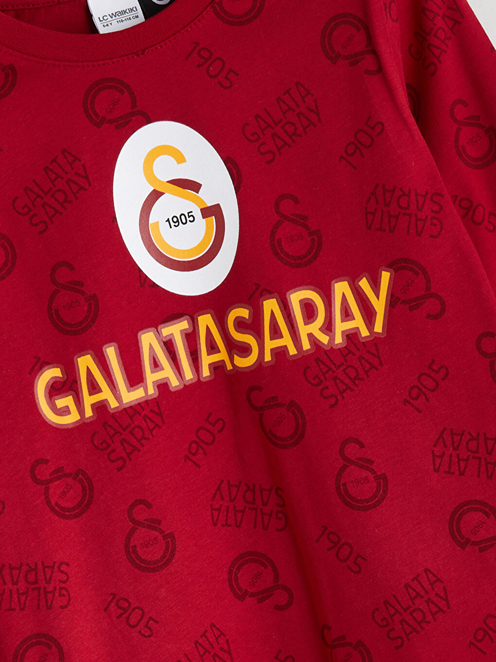 Kırmızı Bisiklet Yaka Galatasaray Baskılı Erkek Çocuk Pijama Takımı-2