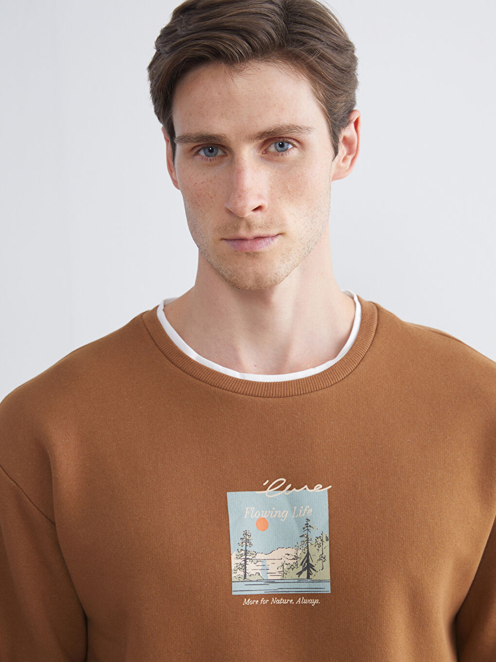 LCW ECO Man BROWN Sweatshirt -W5HG31Z8-CT9