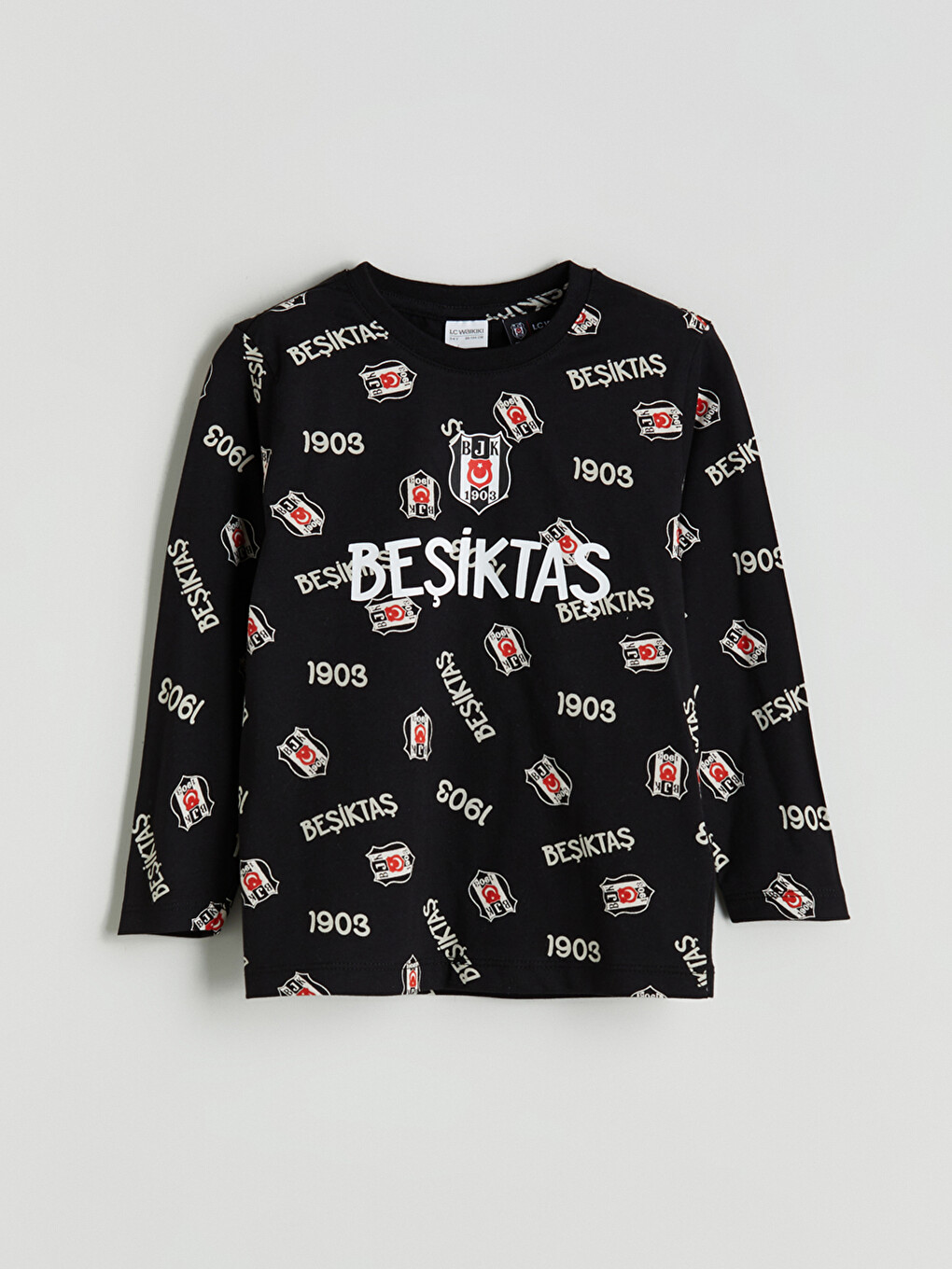 Siyah Beşiktaş Baskılı Erkek Çocuk Pijama Takımı-1