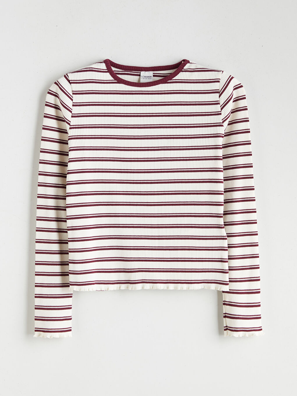 Mürdüm Bisiklet Yaka Kız Çocuk Tişört 2'li-2