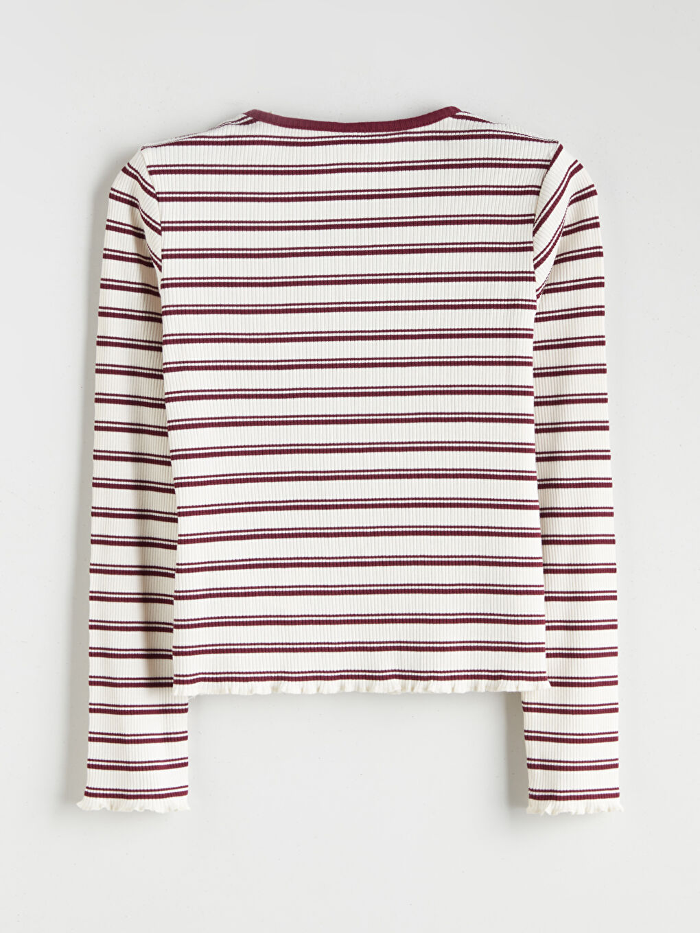 Mürdüm Bisiklet Yaka Kız Çocuk Tişört 2'li-4