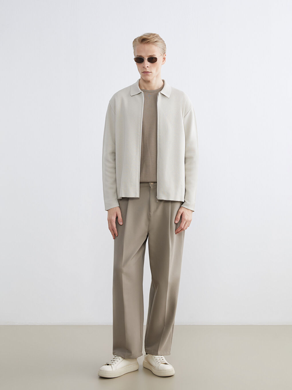 Άνδρας ΜΠΕΖ Πλεκτή ζακέτα-1