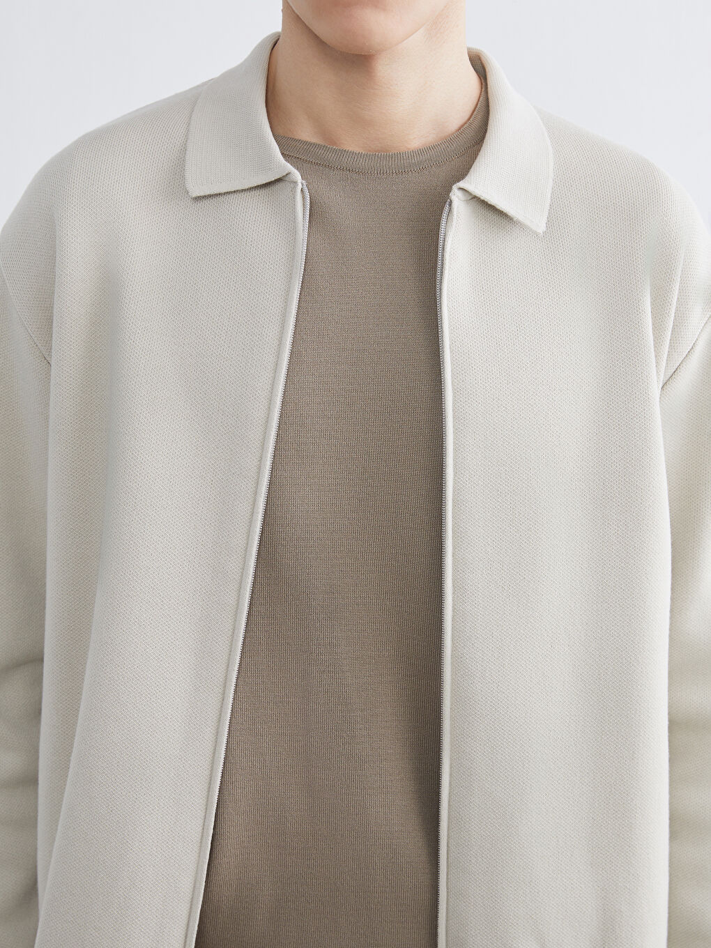 Άνδρας ΜΠΕΖ Πλεκτή ζακέτα-2