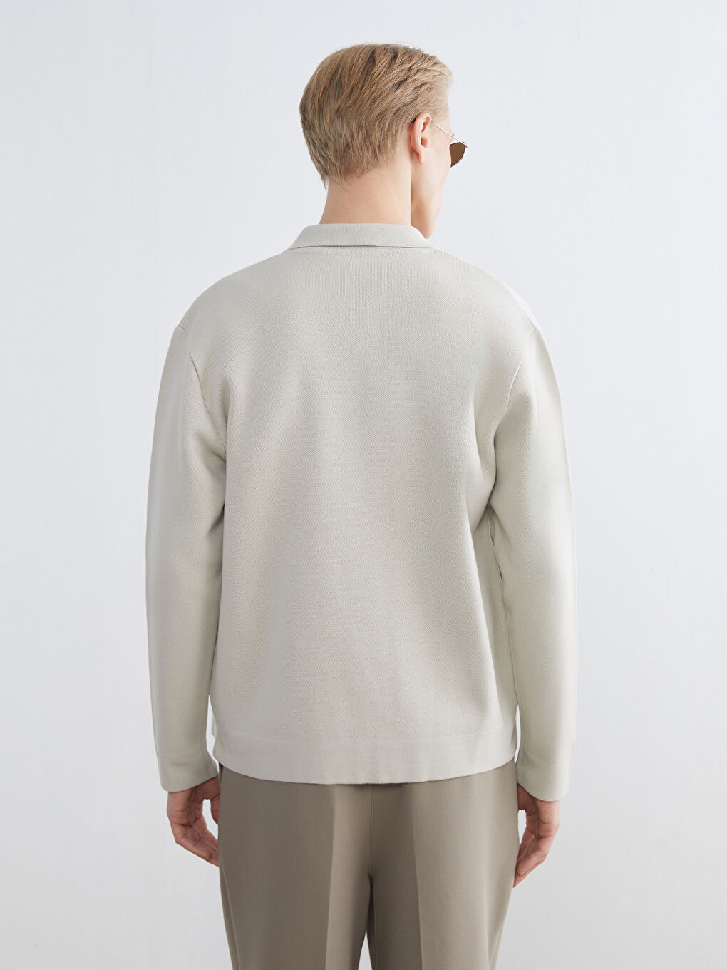 Άνδρας ΜΠΕΖ Πλεκτή ζακέτα-3