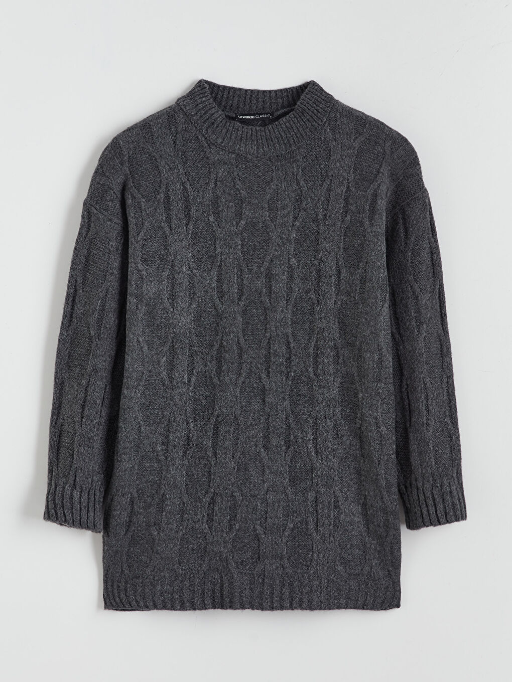 Half Turtleneck Oversize Women's Knitwear Tunic-4