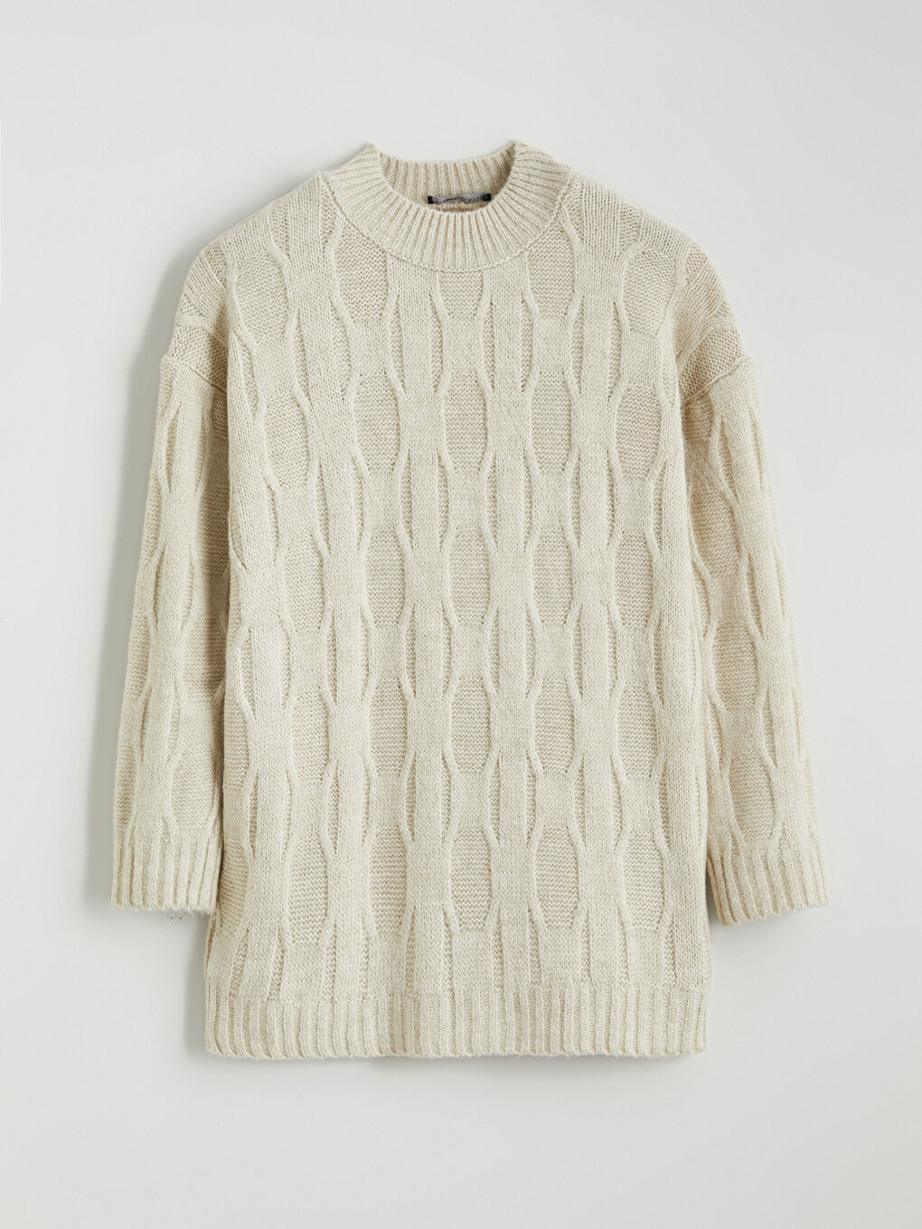 Half Turtleneck Oversize Women's Knitwear Tunic-4