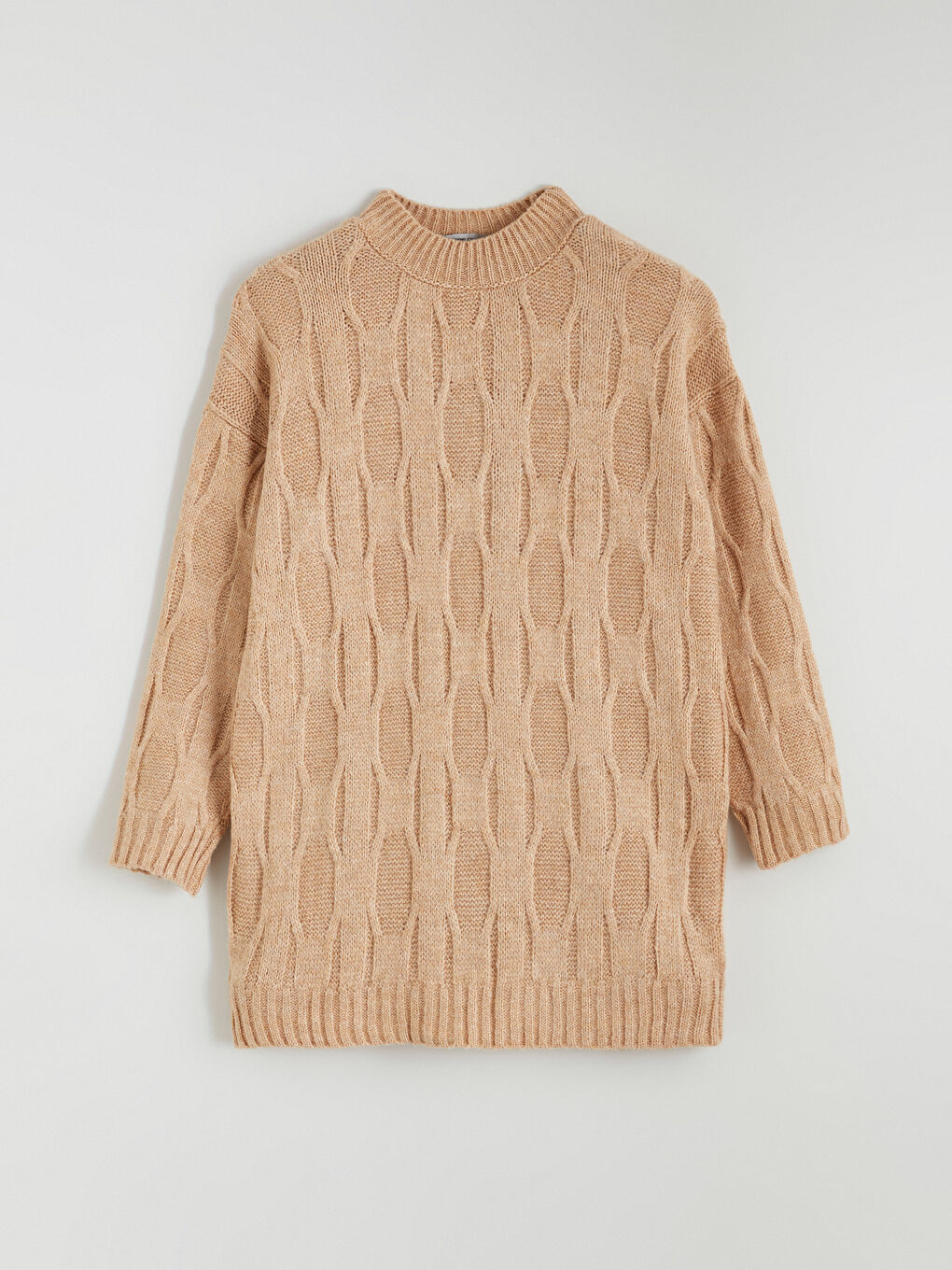 Half Turtleneck Oversize Women's Knitwear Tunic-4