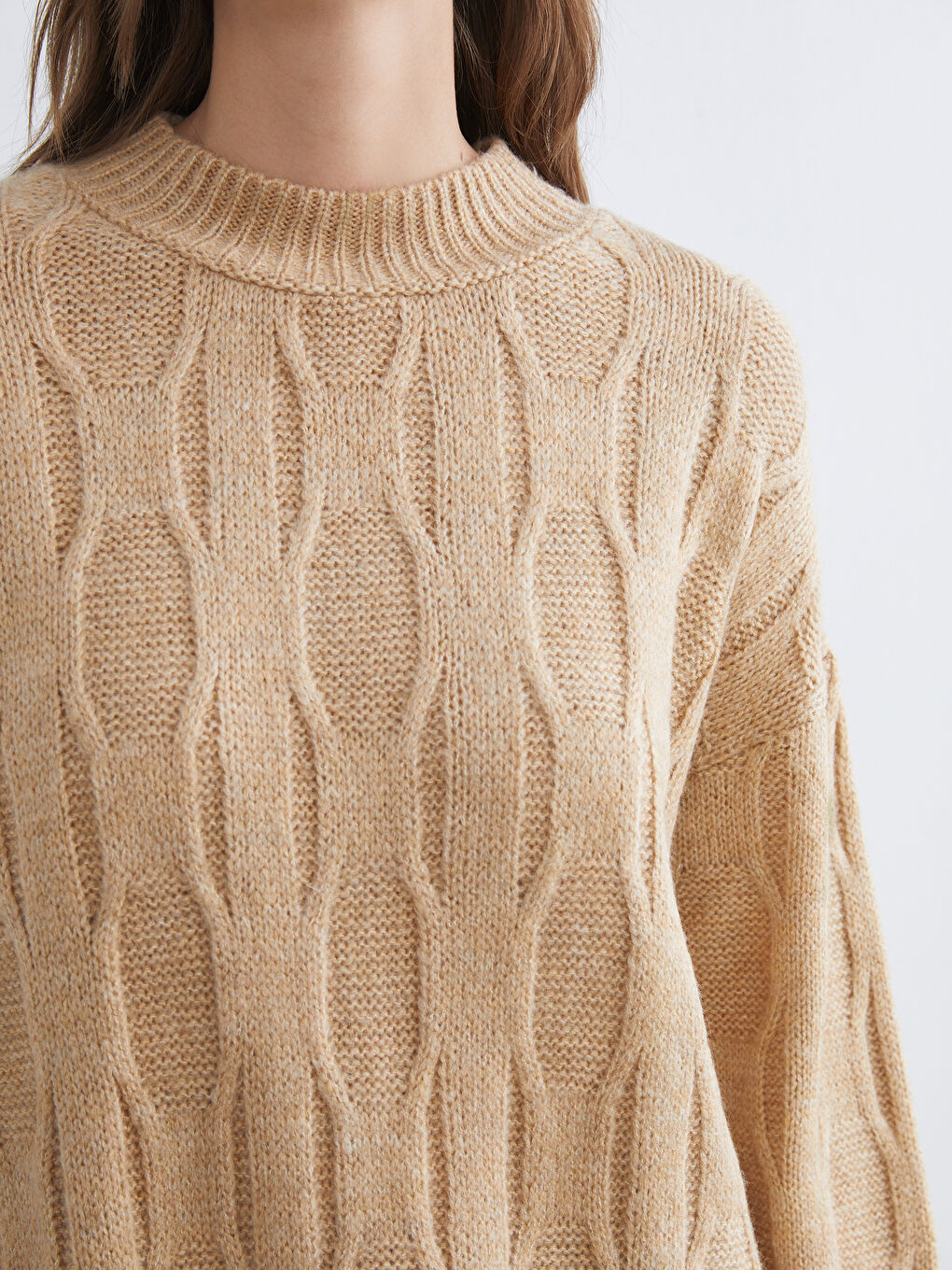 Half Turtleneck Oversize Women's Knitwear Tunic-2