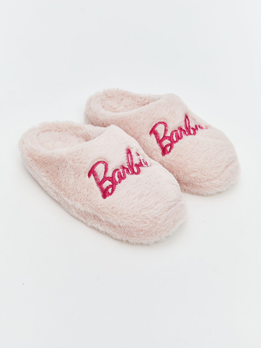 Pembe Barbie Nakışlı Kız Çocuk Ev Terliği