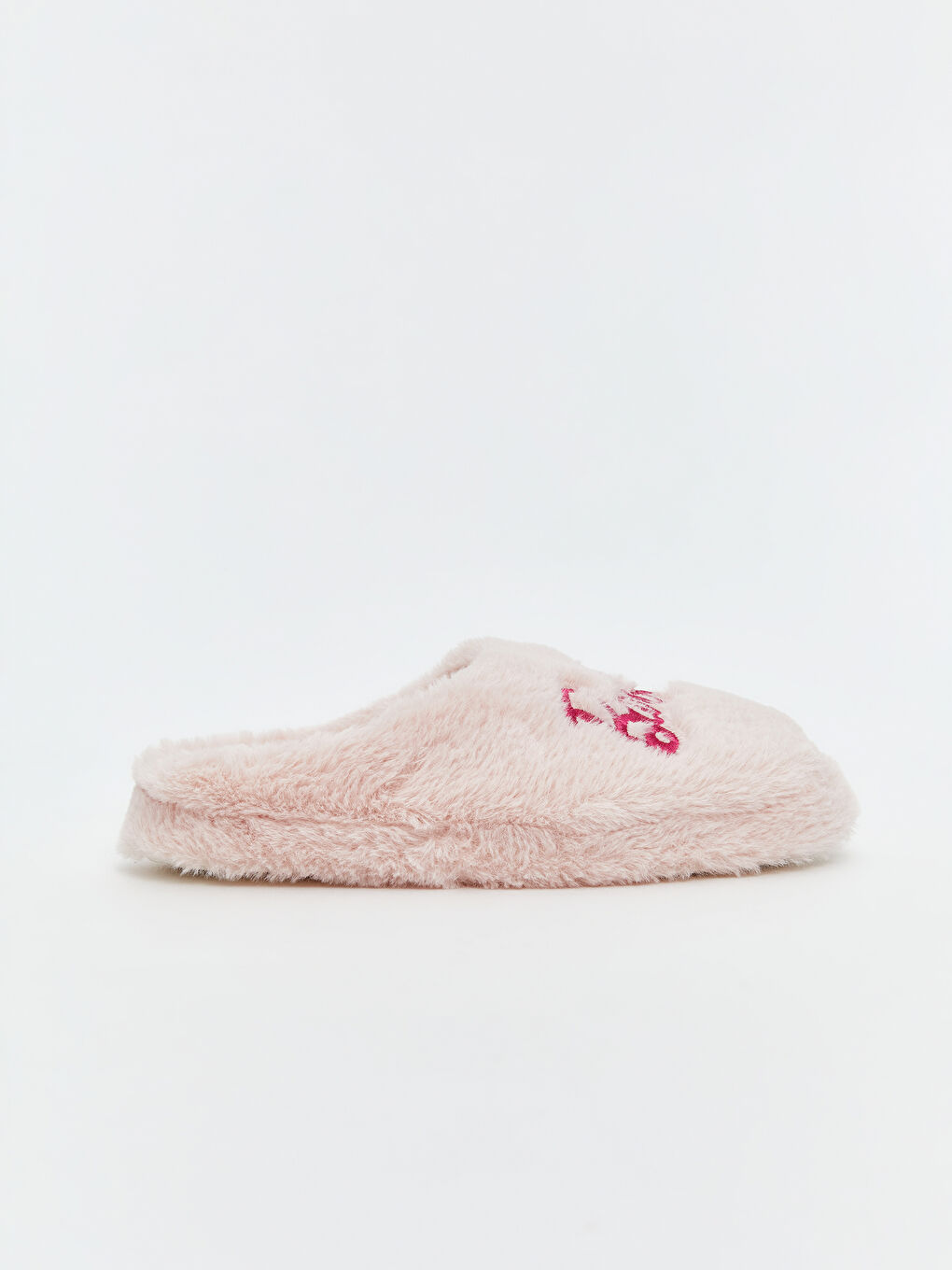 Pembe Barbie Nakışlı Kız Çocuk Ev Terliği-1