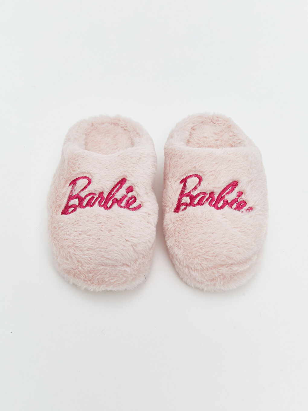 Pembe Barbie Nakışlı Kız Çocuk Ev Terliği-2