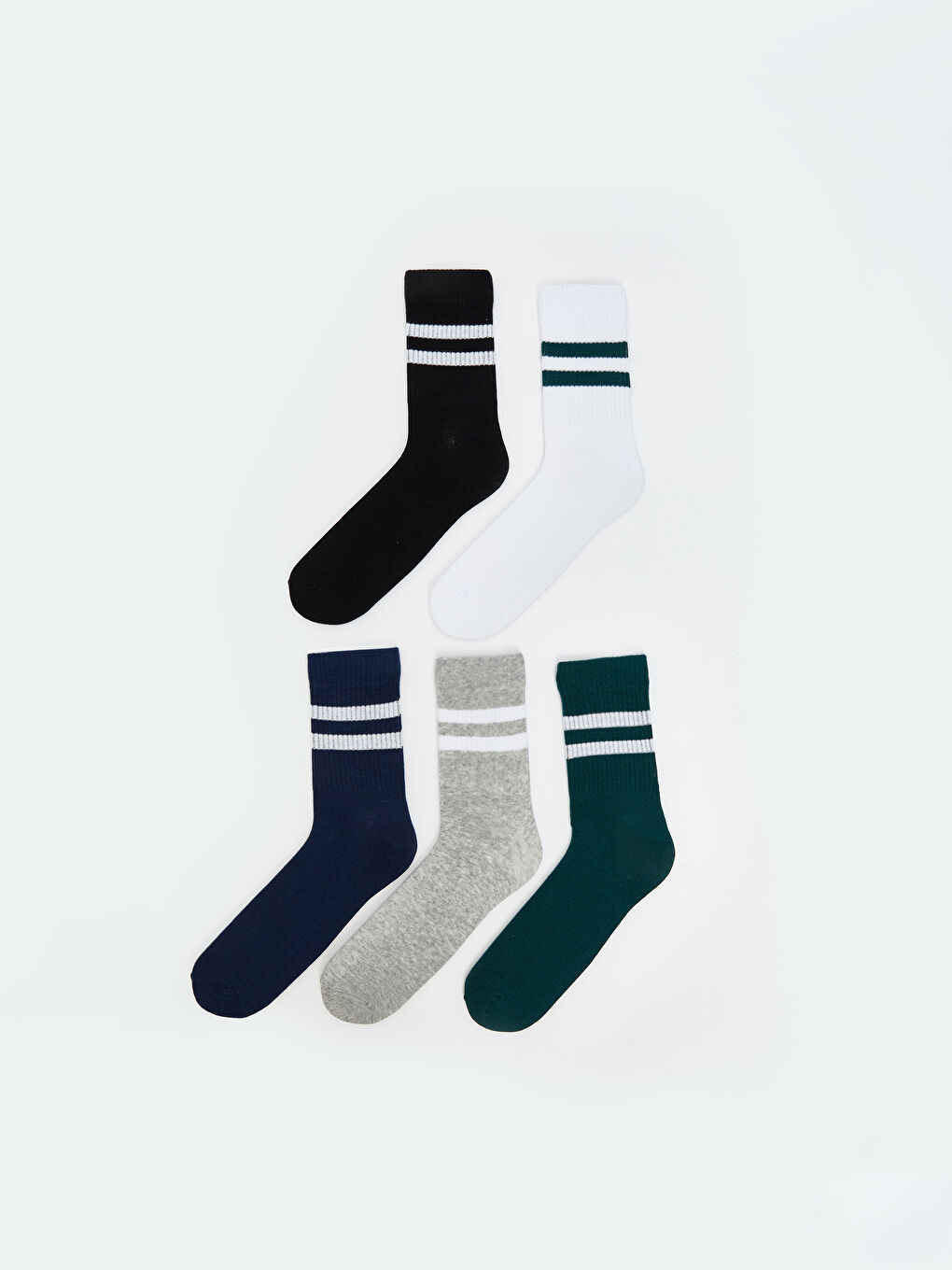 Striped Men's Ankle Socks 5 Pack
