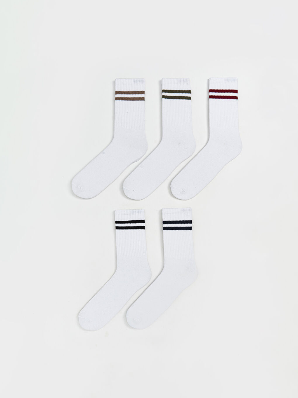 Striped Men's Ankle Socks 5 Pack