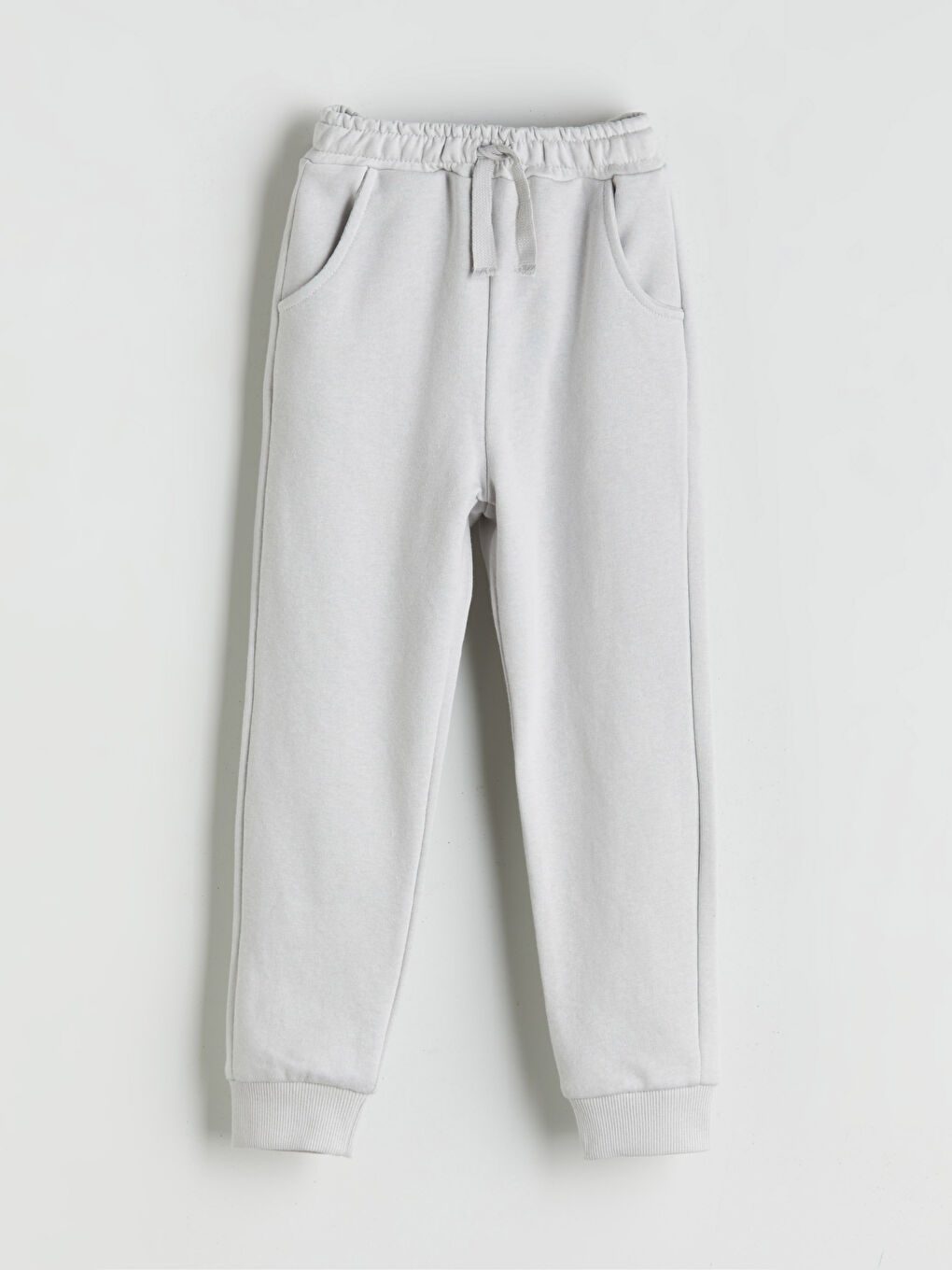 Gri Beli Lastikli Erkek Çocuk Jogger Eşofman Alt