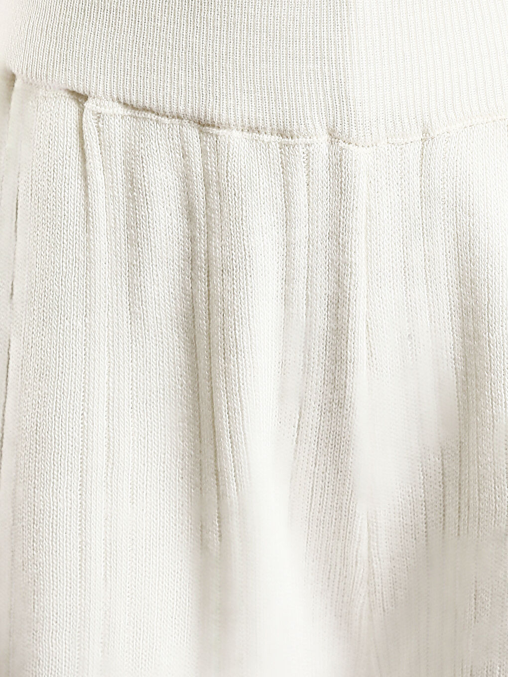 Women's Elastic Waist Striped Knitwear Trousers-4