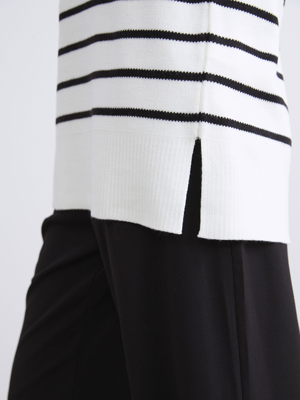 Crew Neck Women's Knitwear Tunic-2