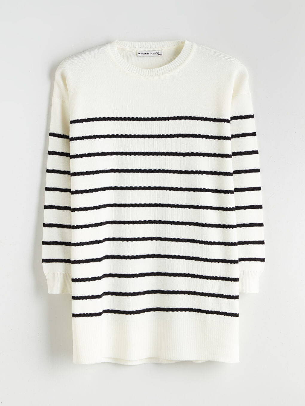 Crew Neck Women's Knitwear Tunic-4