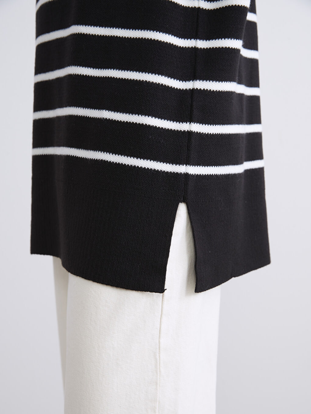 Crew Neck Women's Knitwear Tunic-2