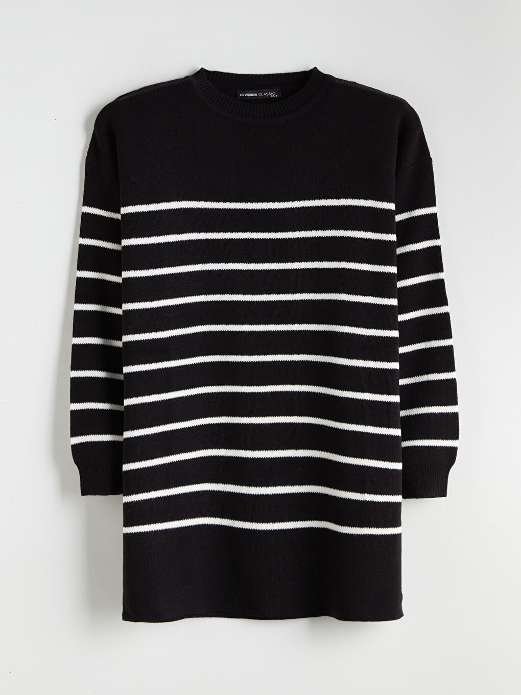 Crew Neck Women's Knitwear Tunic-4