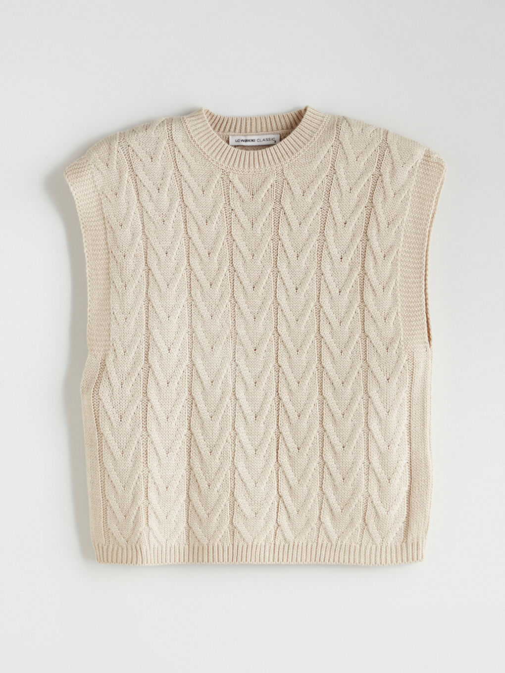 Crew Neck Self Patterned Women's Sweater-4