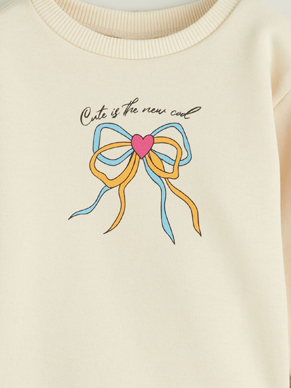 LCW ECO Crew Neck Printed Girls' Sweatshirt -W5HH45Z1-FSQ