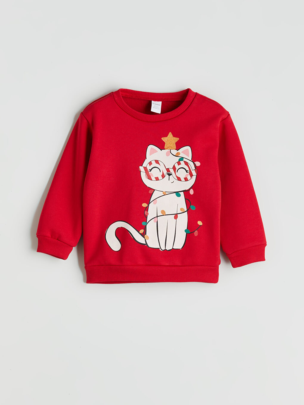 LCW ECO Crew Neck Printed Girls' Sweatshirt -W5HH45Z1-KYU