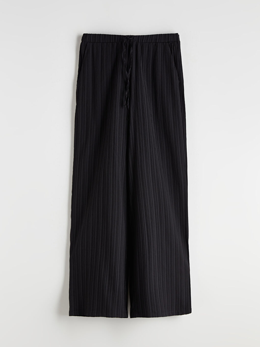 Women's Elastic Waist Linen Blend Trousers-6