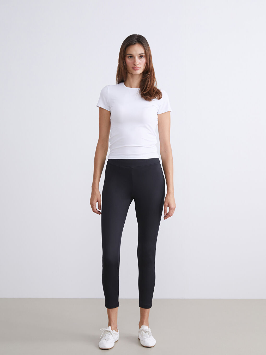 Plain High Waist Women's Leggings