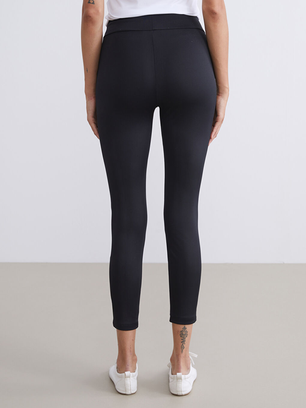 Plain High Waist Women's Leggings-3