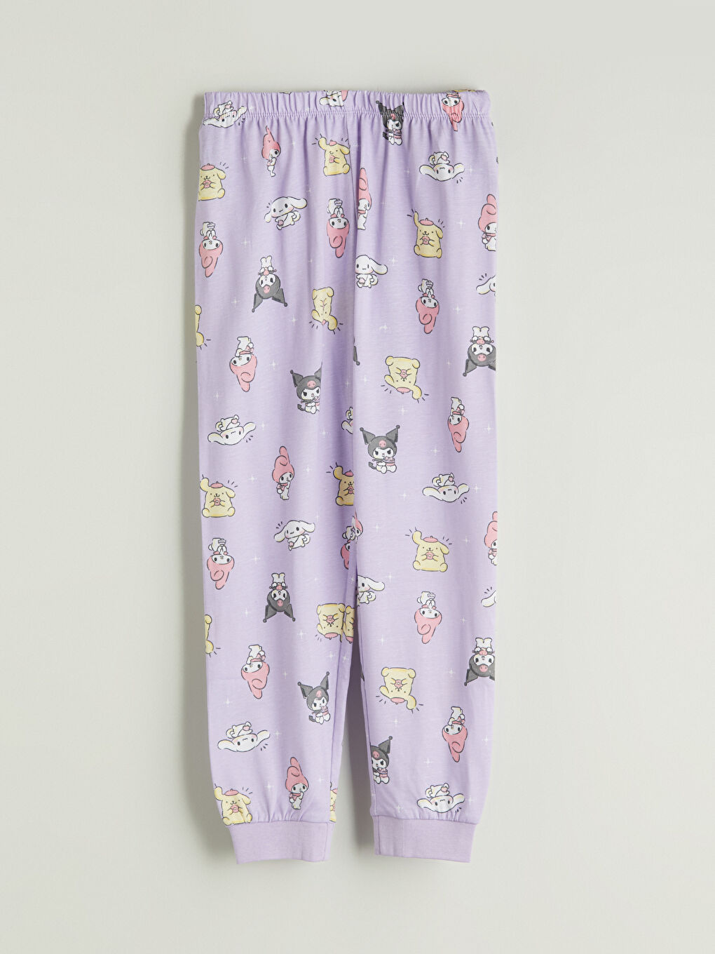 Crew Neck Hello Kitty Printed Girls' Pyjama Set-4