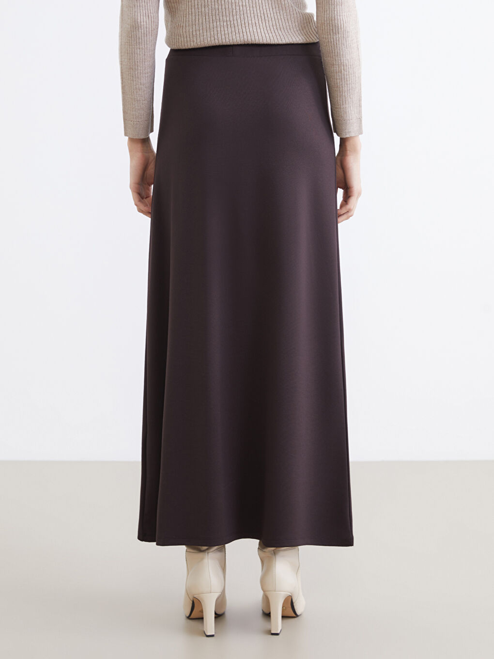 Kahverengi Beli Lastikli A Kesim Etek-3