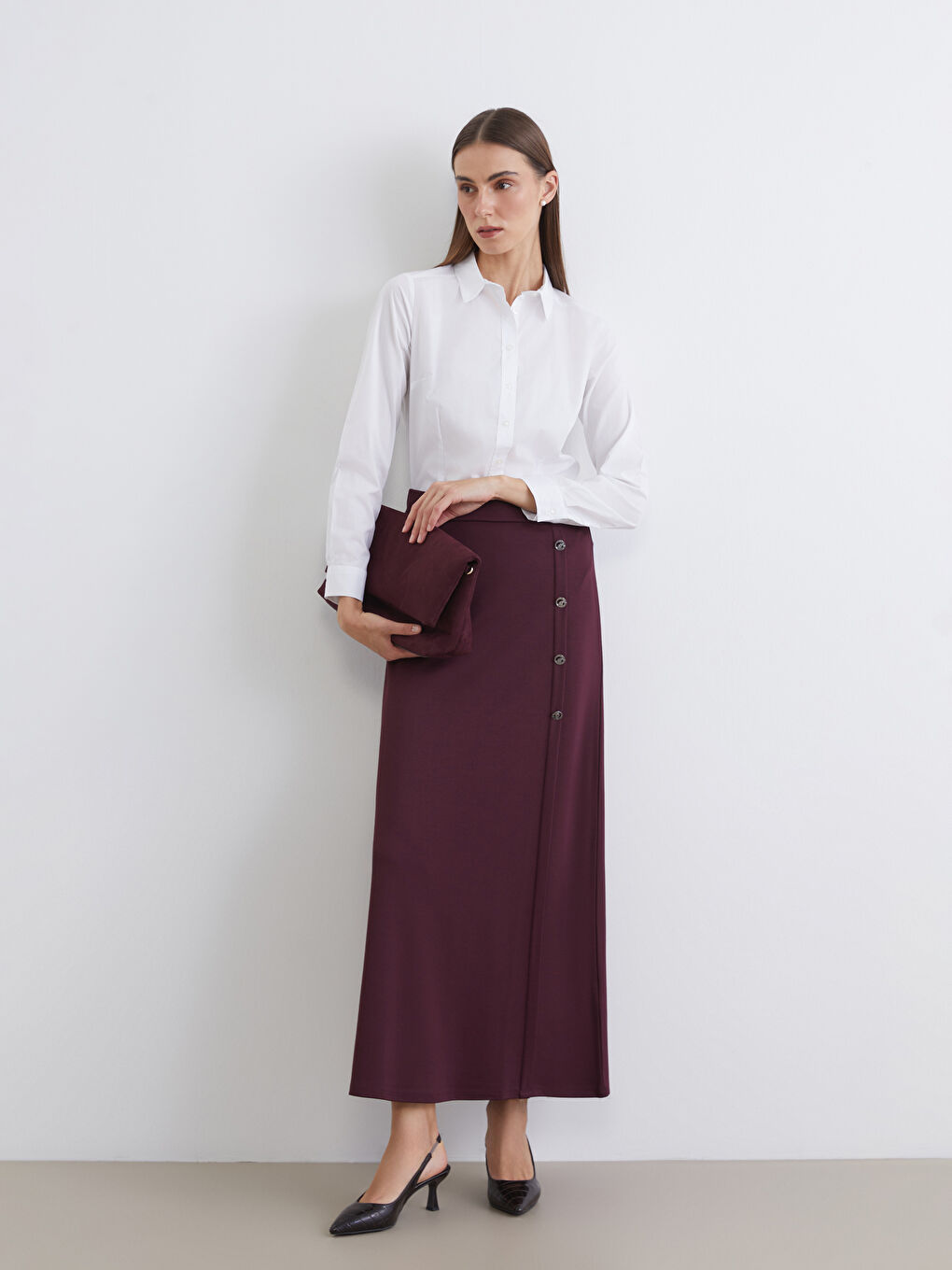 Mürdüm Beli Lastikli A Kesim Etek