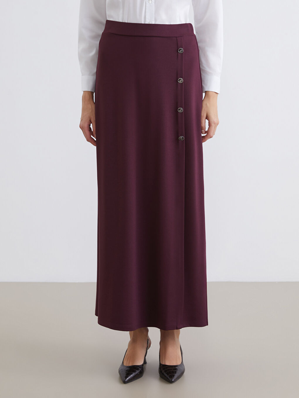 Mürdüm Beli Lastikli A Kesim Etek-1