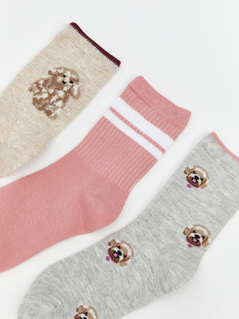 Patterned Girls' Ankle Socks 5 Pack-1