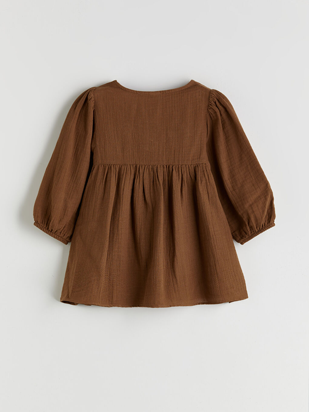 LCW ECO Crew Neck Bow Detailed Girls' Dress -W5HI96Z1-HAK