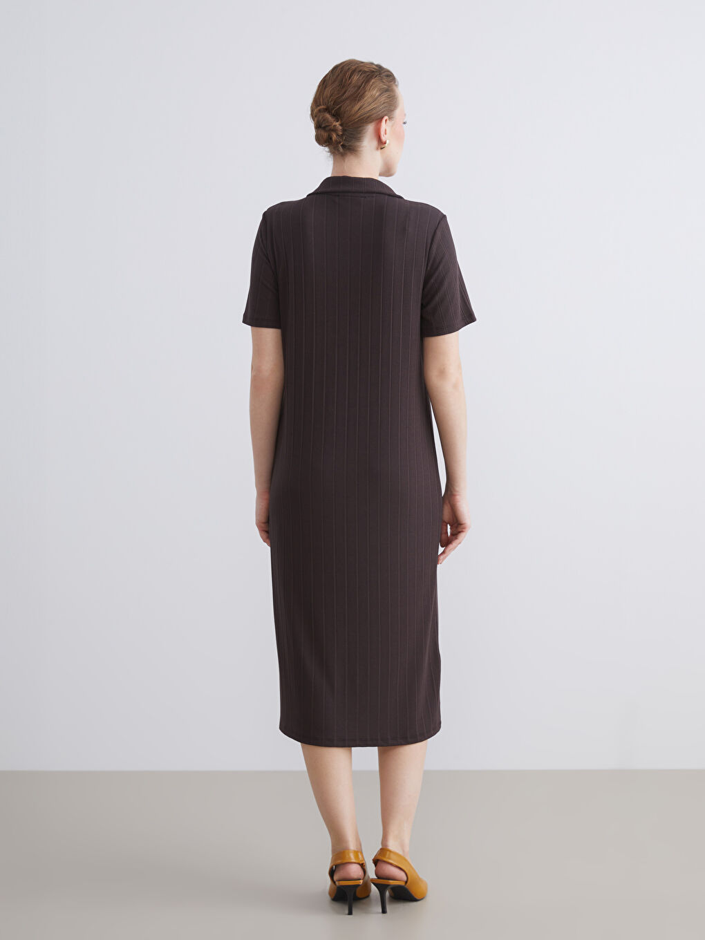 LCW Comfort Woman BROWN Dress -W5HI97Z8-8NA