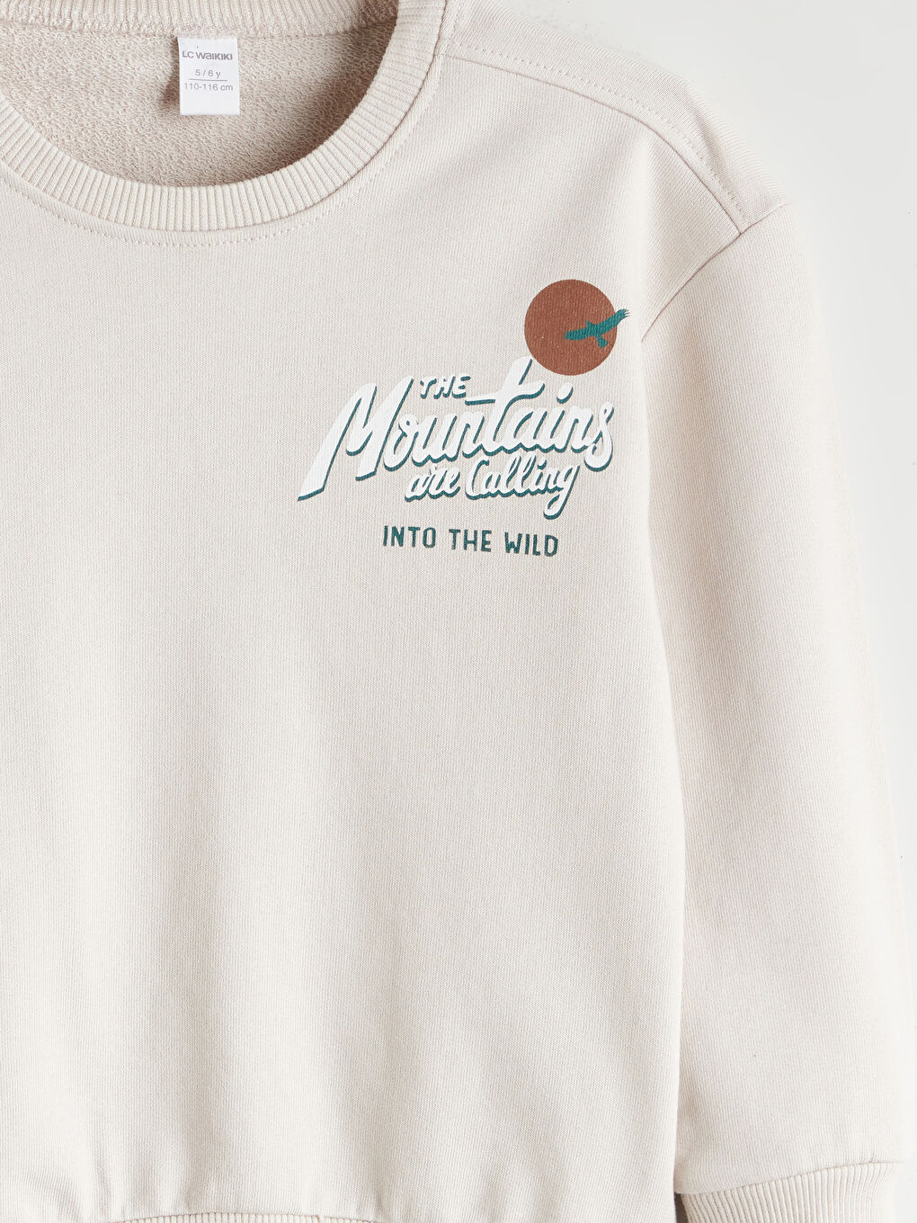 Gri Bisiklet Yaka Erkek Çocuk Sweatshirt-4