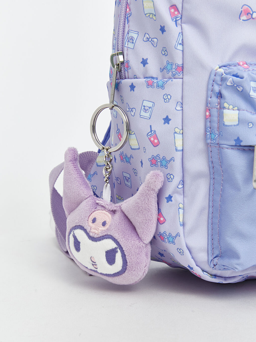 Lila Kuromi Baskılı Kız Çocuk Sırt Çantası-1