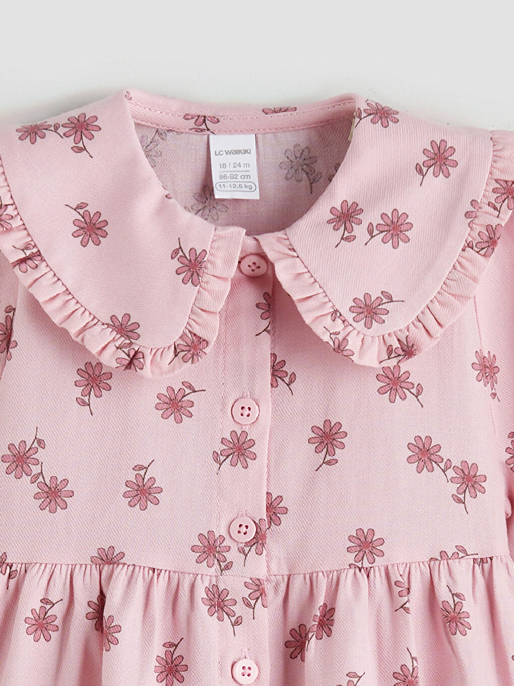 Peter Pan Collar Floral Baby Girls' Dress-2