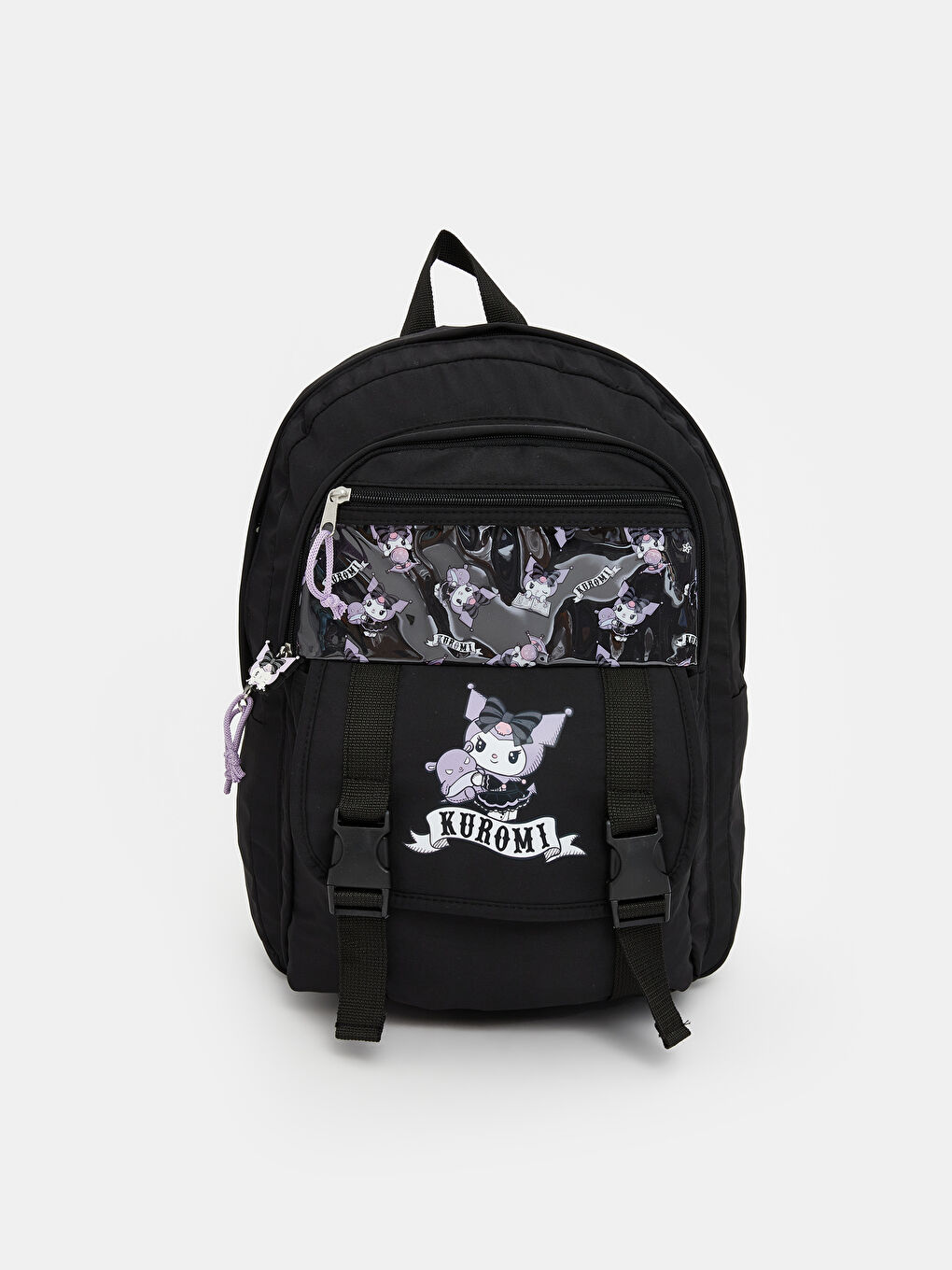 Siyah Kuromi Baskılı Kız Çocuk Sırt Çantası