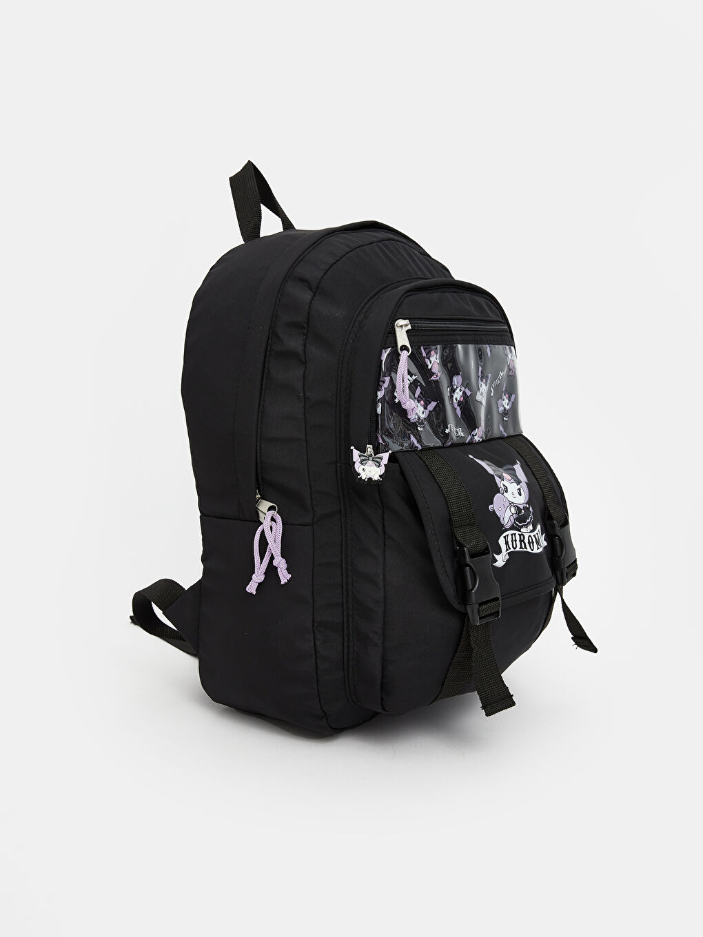 Siyah Kuromi Baskılı Kız Çocuk Sırt Çantası-1