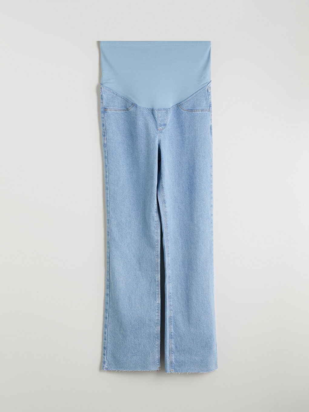İndigo Karın Panelli Straight Fit Hamile Jean Pantolon-7