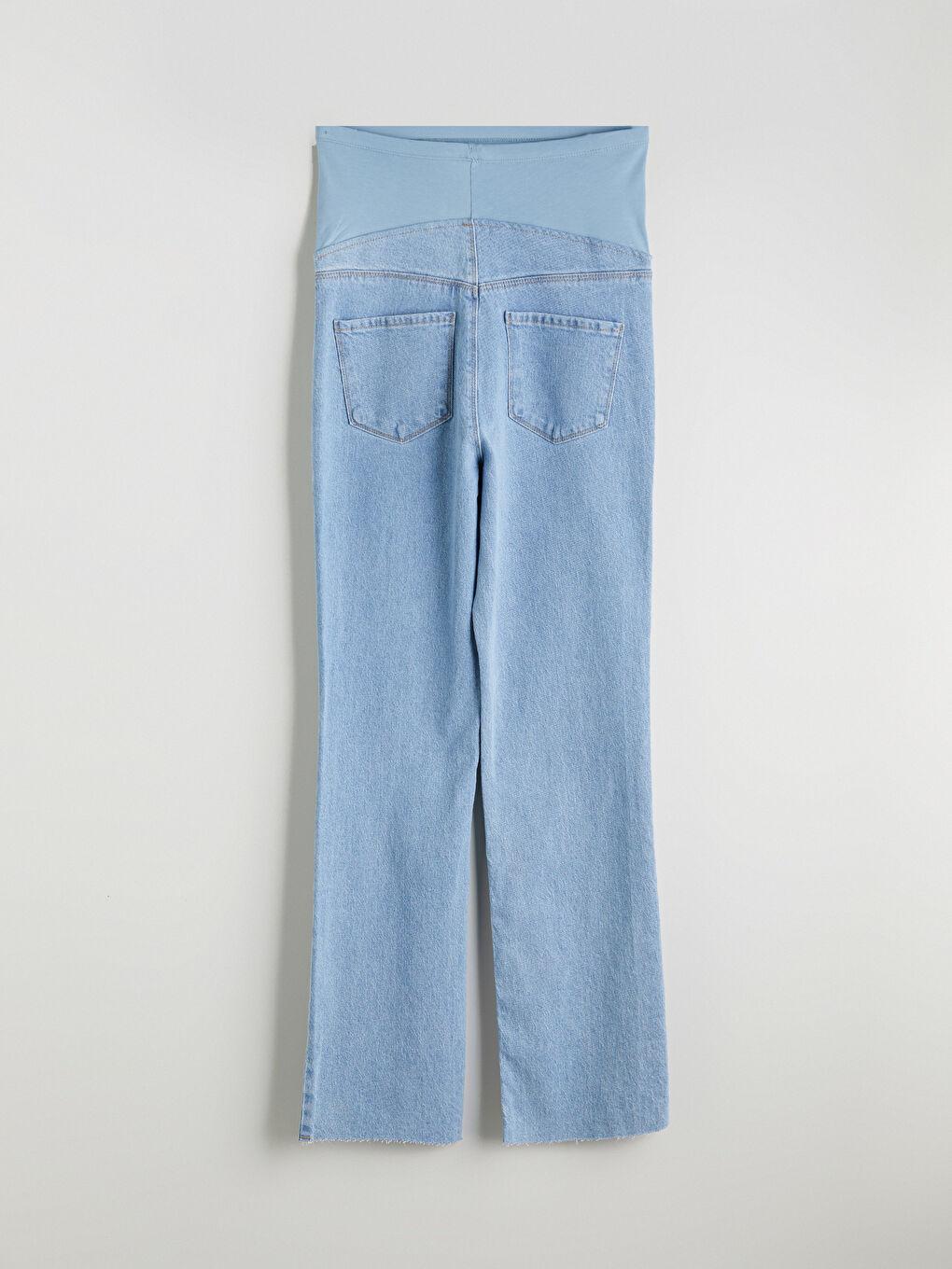 İndigo Karın Panelli Straight Fit Hamile Jean Pantolon-8