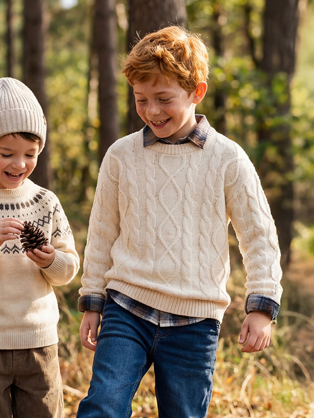 Crew Neck Boys' Knitwear Sweater-1