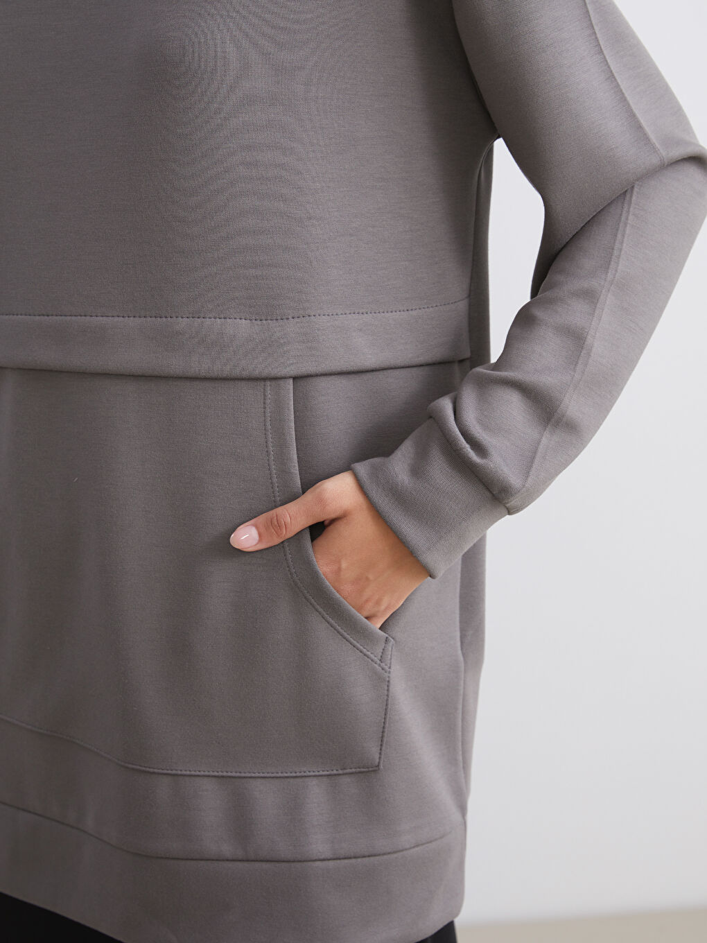LCW Modest Crew Neck Women's Sweatshirt Tunic -W5HJ54Z8-H0H