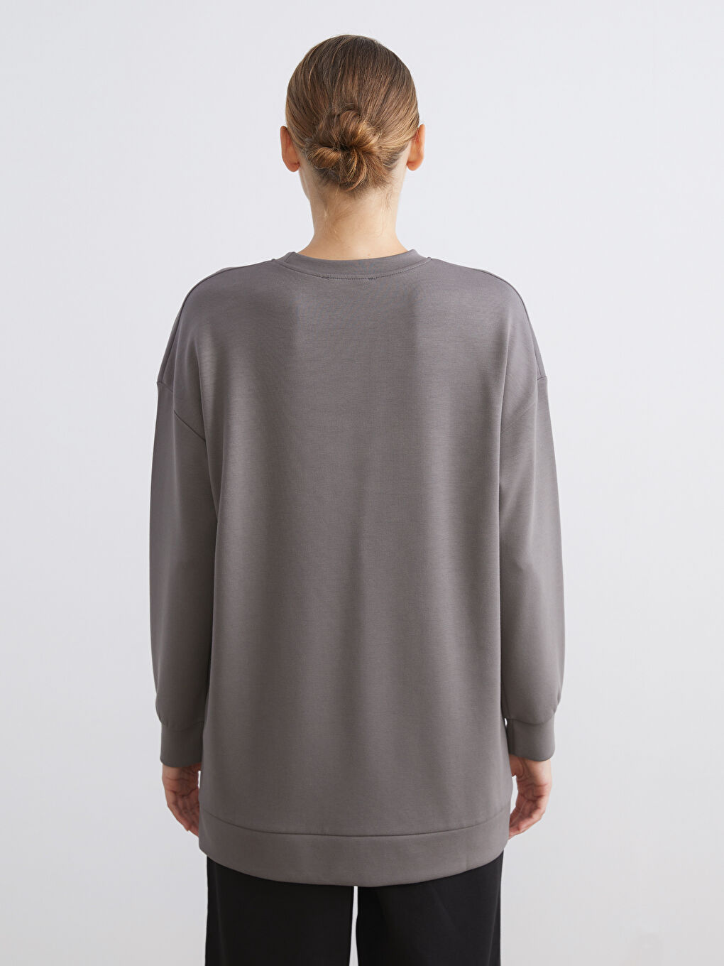 LCW Modest Crew Neck Women's Sweatshirt Tunic -W5HJ54Z8-H0H