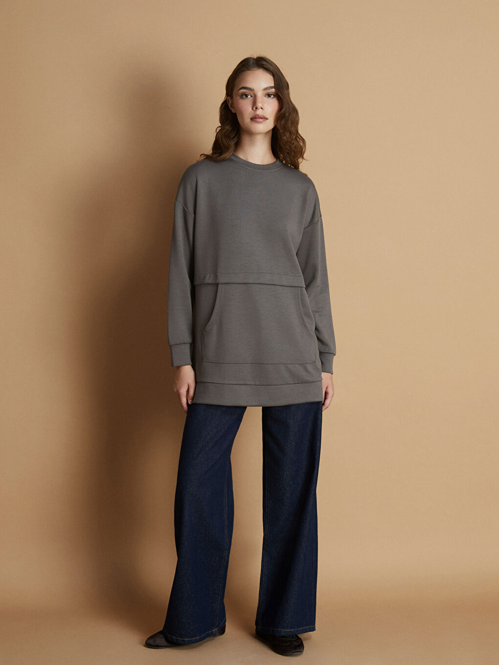 تونیکی سویتشێرت خۆڵه‌مێشی ژن-3