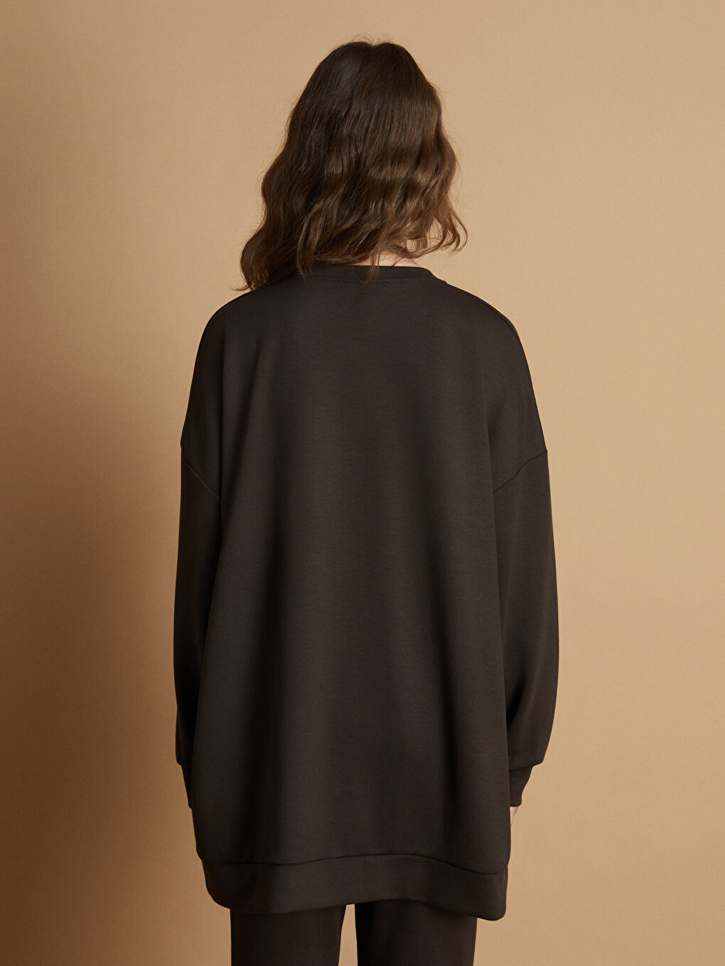 Tunique en Sweatshirt à Col Rond pour Femmes-8